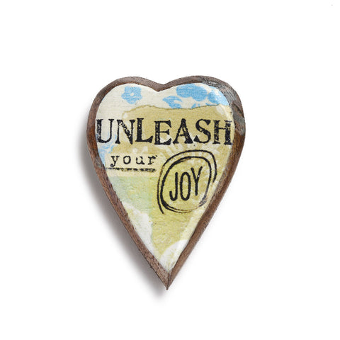 Kelly Rae Roberts Wood Carved Pin-Unleash your Joy **
