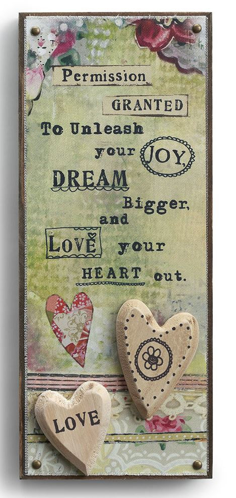Kelly Rae Roberts Embellished Wall Art -Love Your Heart Out ** | Garden ...