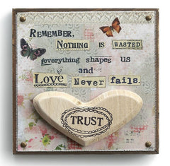 Kelly Rae Roberts Embellished Wall Art -Love Never Fails **