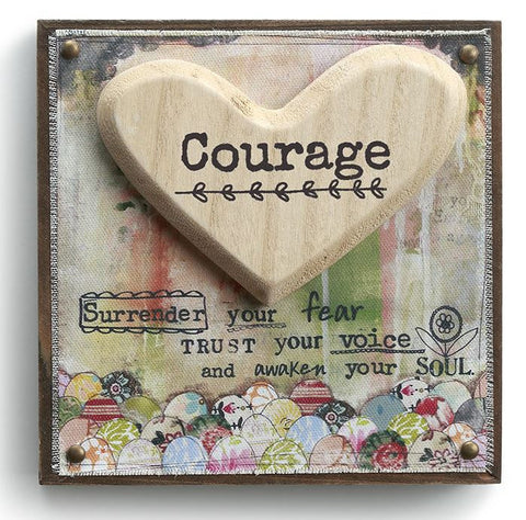 Kelly Rae Roberts Embellished Wall Art -Courage **
