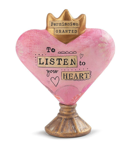 Kelly Rae Roberts Heart Sculpture-Listen