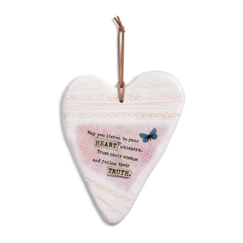 Kelly Rae Roberts Stoneware Plaque - Heart Whispers