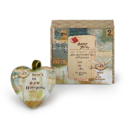 Kelly Rae Roberts Let Fear Go Boxed Heart Ornament **