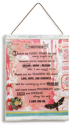 Kelly Rae Roberts Message Wall Plaque - Mother
